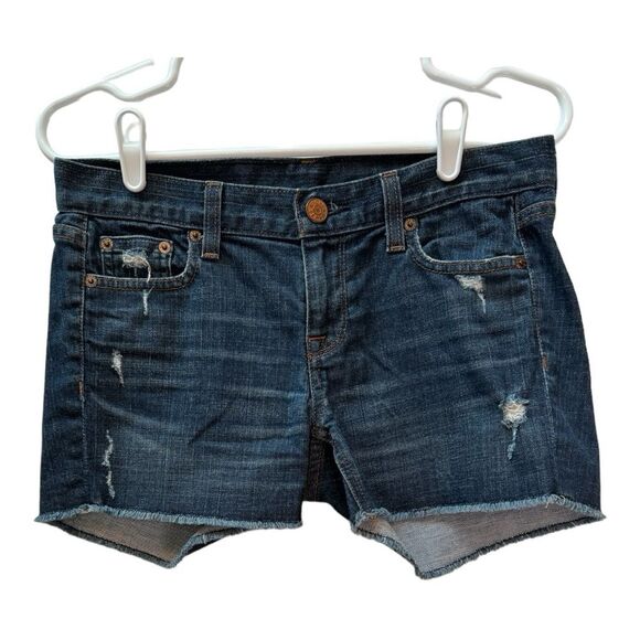 J Crew Distressed Denim‎  Preppy Festival  Summer Casual Shorts Size 25 - Picture 1 of 8